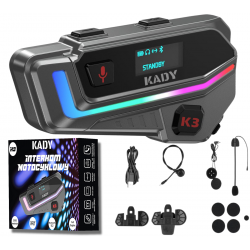 INTERKOM MOTOCYKLOWY BLUETOOTH KADY K3  RADIO FM DO 6 MOTO