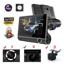 REJESTRATOR JAZDY VIDEO KAMERA COFANIA 3 KAMERY