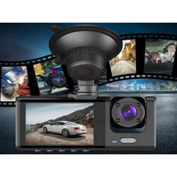 KAMERA SAMOCHODOWA WIDEOREJESTRATOR KADY FULL HD 3 KMAERY DO TAXI/UBER/BOLT