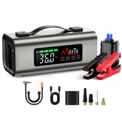 Jump Starter Booster Kompresor Samochodowy Dmuchawa Powerbank