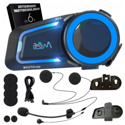 Interkom MaxTo M6S MESH • 8 użytkowników • Zasięg do 2000 m • PL Lektor • Bluetooth